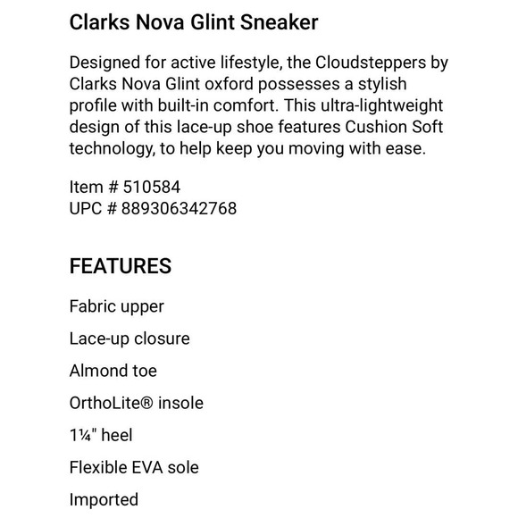 NIB Clarks Cloudsteppers 9M Nova Glint Mesh Comfort Sneakers Dark Olive Combo - Picture 9 of 12